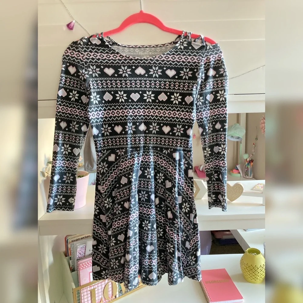 🌸3/$30🌸 Girls’ Christmas Winter Print Long Sleeve Dress 🎄❄️👗